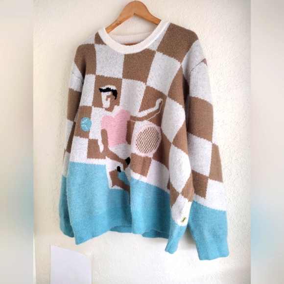 Duvin Racket Club Crew Knit Sweater - Picture 4 of 8